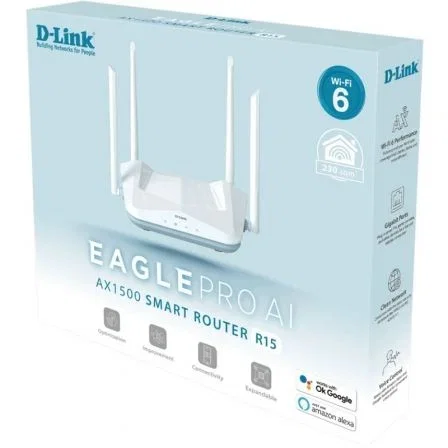 D-Link EAGLE PRO AI AX1500 Smart Router Wi-Fi 6 Blanco